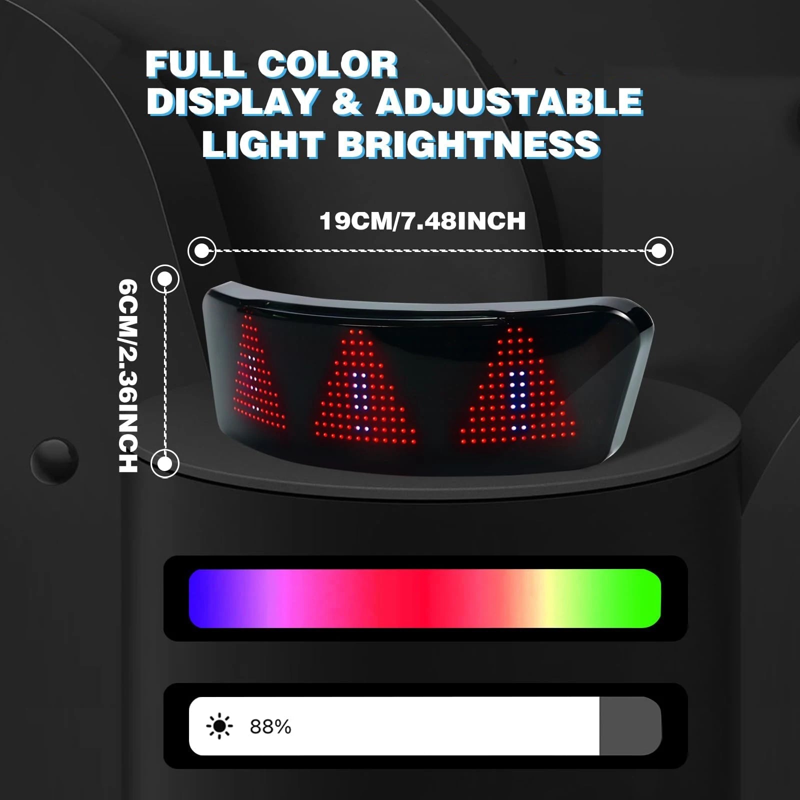 Motorcycle Helmet Programmable LED Display